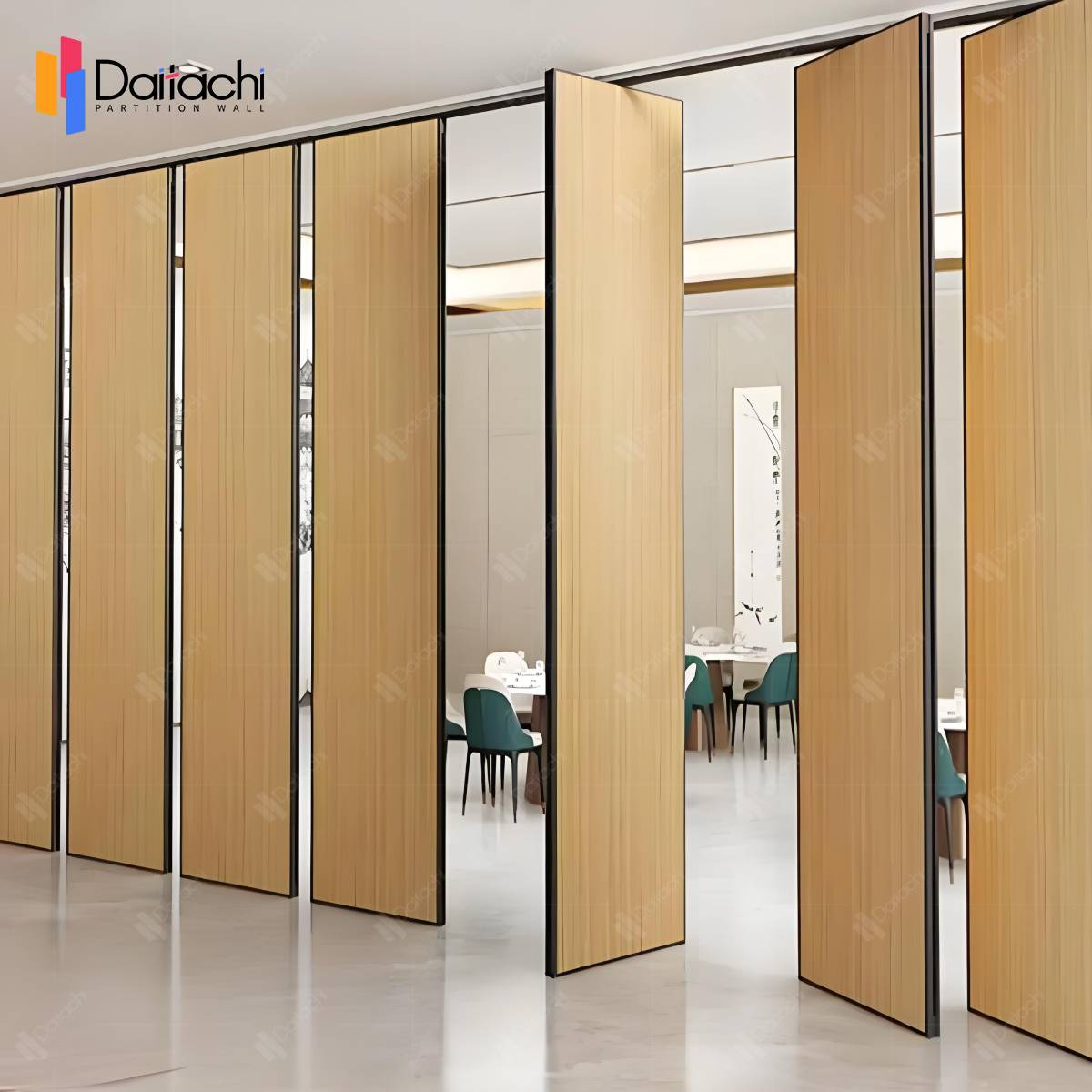 wooden sliding partition wall for resturant
