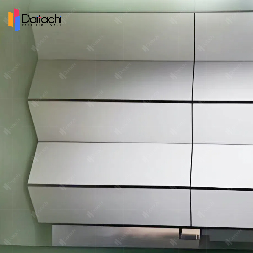 Pristine white vertical retractable walls in a conference room