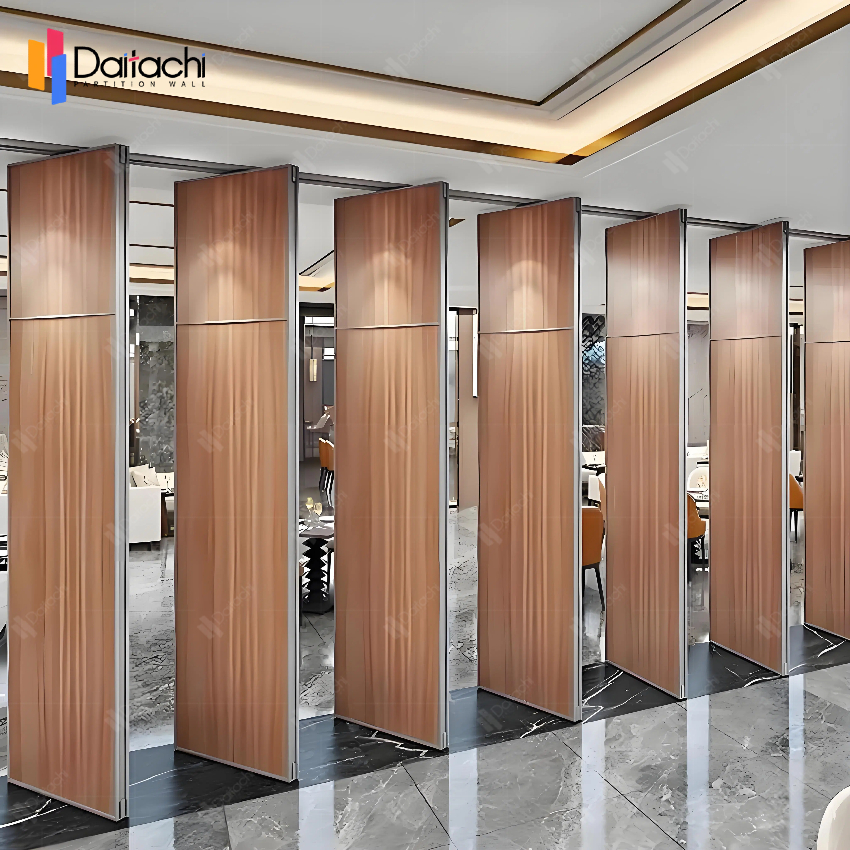 Dark brown wood grain manual movable partition wall Dark brown wood grain manual <a href=https://www.daitachipartitionwall.com/Movable-Partition-Wall.html target='_blank'>Movable Partition Wall</a>