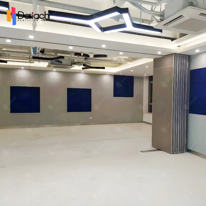 Gray minimalist and stylish manual movable partition wall