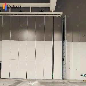 Gray and White Spliced Manually Operable Partition Wall