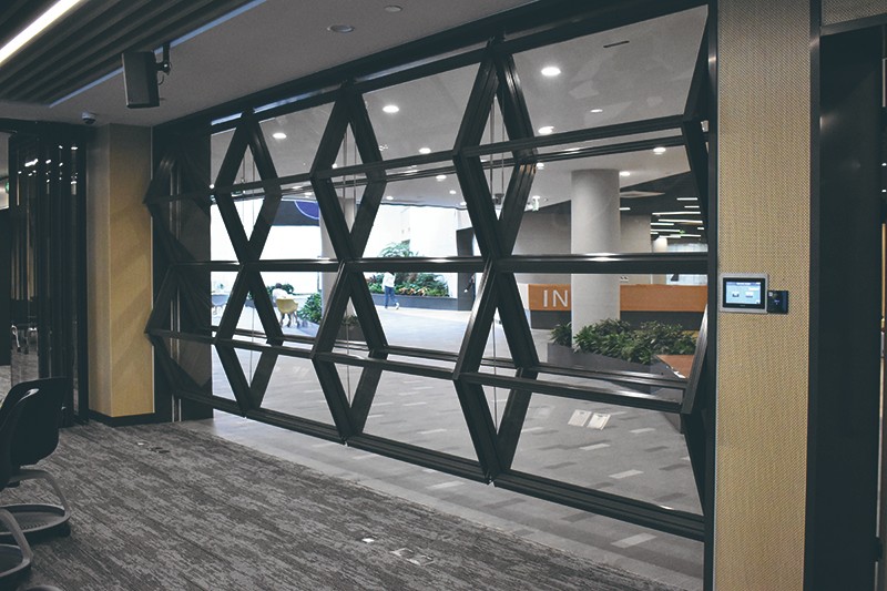 Glass Vertical Folding Wall