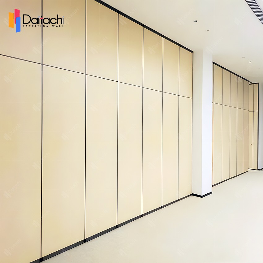 Minimalist Off-White Manually Moveable Partition Wall