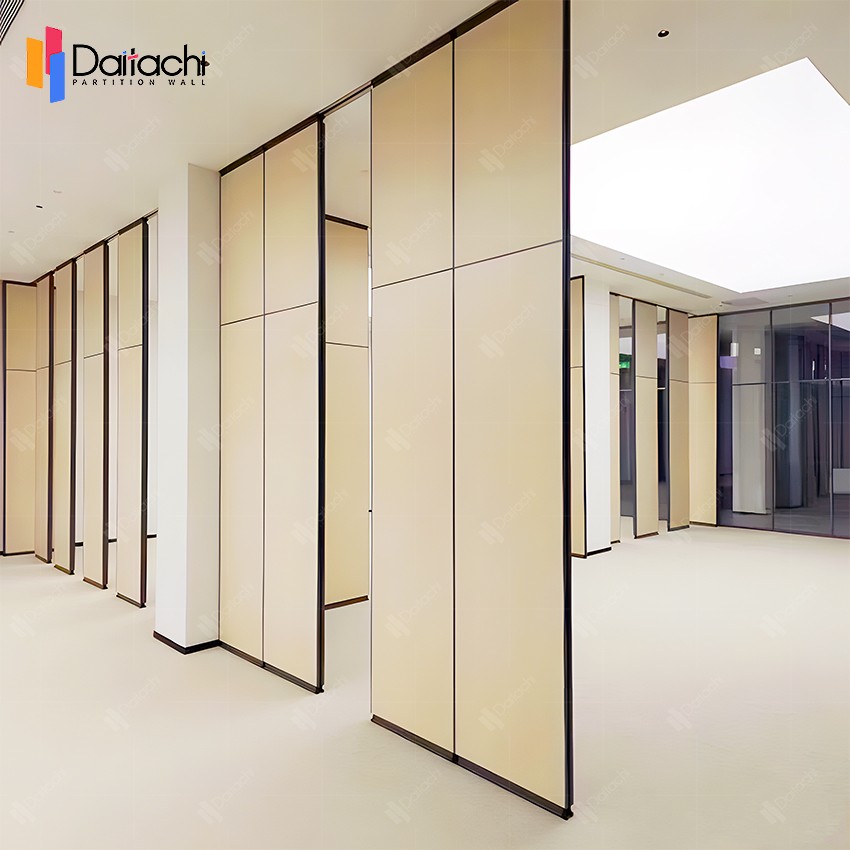 Minimalist Off-White Manually Moveable Partition Wall