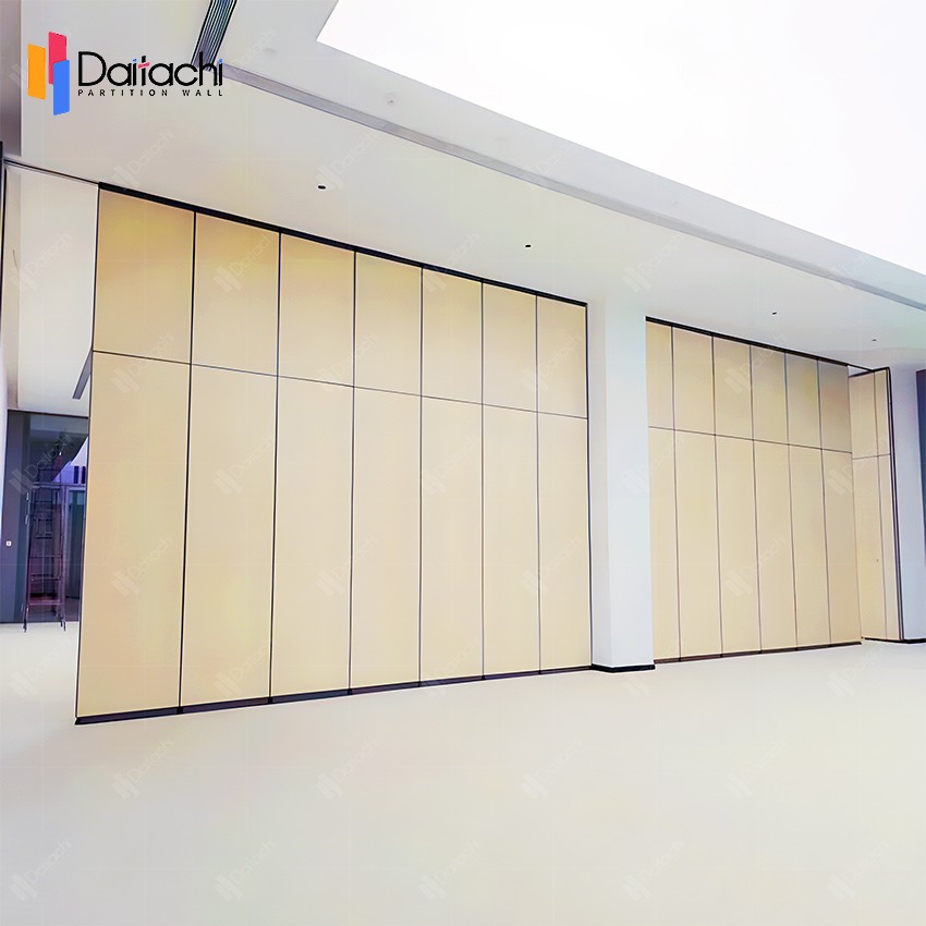 Minimalist Off-White Manually Moveable Partition Wall