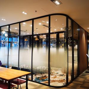 Office Single Glazed Glass Partition Wall