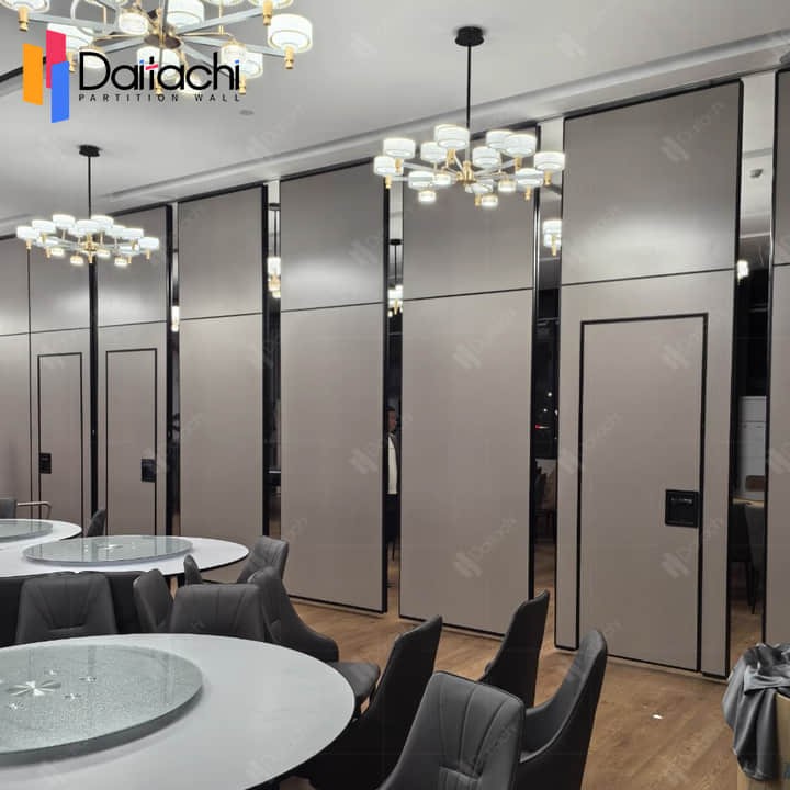 Top-Hung Acoustic Movable Wall System with Door